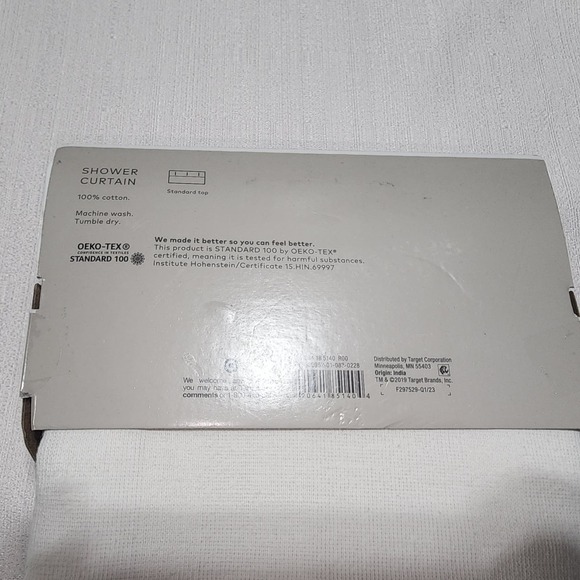 project 62 shower curtain 100% cotton 72 x72 gray plaid - Picture 4 of 6